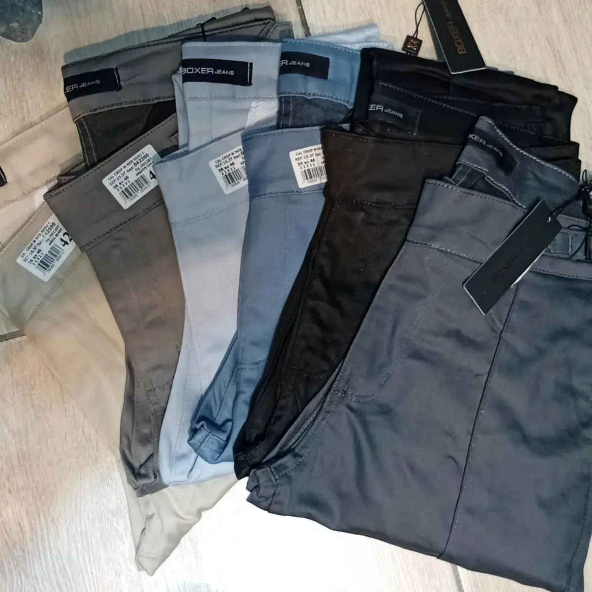 Calça Boxer Jeans de sarja
